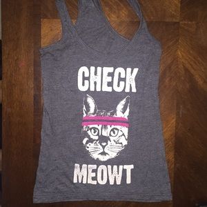 BOGO Check meowt tank top